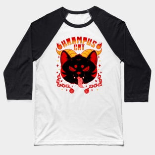 Krampus Cat Baseball T-Shirt